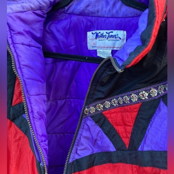 Women's Vintage Weather Tamer Jacket Multicolor Western NO SIZE Nylon Full Zip - Picture 6 of 14